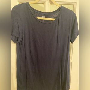 CROWN & IVY Navy Blue T-Shirt L